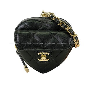 2025�N�H�~ CHANEL �V���l�� �}�g���b�Z �R�R�}�[�N �~�j �n�[�g �`�F�[�� �� (�u���b�N) �����X�L�� �V�����p���S�[���h���� AP4838 �o�b�O�`���[�� �V�i(2025AW CHANEL Matelasse COCO Mark Mini Heart Chain Noir