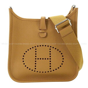 HERMES �G�����X �G������(�G�u����) 23 �r�X�P�b�g (�r�X�L���C) �g�������N���}���X �V���o�[���� �V�����_�[�o�b�O K���� �V�i(HERMES Evelyne 23 Biscuit Taurillon Clemence Silver HW Shoulder bag[BRAND NEW][Authen