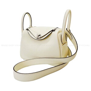 HERMES �G�����X �����f�B �~�j 20 �N���[�� �g�������N���}���X �V���o�[���� �V�����_�[�o�b�O K���� �V�i(HERMES Lindy mini 20 Cream Taurillon Clemence Silver HW Shoulder bag[BRAND NEW][Authentic])