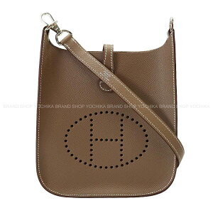 HERMES �G�����X �G������(�G�u����) 16 TPM �Z���G �Z���G �G�g�[�v (�G�g�D�[�v) �G�v�\�� �V���o�[���� �V�����_�[�o�b�O K���� �V�i(HERMES Evelyne 16 TPM Sellier Sellier Etoupe Veau Epsom Silver HW Shoulder bag[