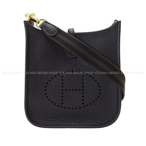 HERMES �G�����X �G������(�G�u����) 16 TPM �A�}�]�� �T���O�� �� (�u���b�N) �g�������N���}���X �S�[���h���� �V�����_�[�o�b�O W���� ���V�i(HERMES Evelyne 16 TPM Amazon Sangle Noir (Black) Taurillon Clemence