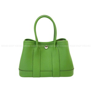 HERMES �G�����X �l�I �K�[�f���p�[�e�B 23 ���F�[�����b�J �l�S���_ �V���o�[���� �n���h�o�b�O K���� �V�i(HERMES Neo Garden Party 23 Vert Yucca Veau Negonda Silver HW Handbag[BRAND NEW][Authentic])