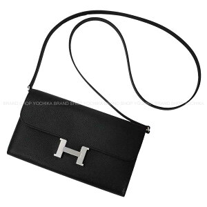 HERMES �G�����X �R���X�^���X �����O �E�H���b�g �g�D�[�S�[ �� (�u���b�N) �G�v�\�� �V���o�[���� �����z U���� ���V�i(HERMES Constance Long wallet To Go Noir (Black) Veau Epsom Silver HW long wallet[ALMOST NEW][Aut
