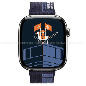 HERMES �G�����X Apple Watch Hermes Series 11 �t�H�[�u���p�[�e�B �V���v���g�D�[�� 42mm GPS/�Z�����[ �u���[�j���C �`�^��/�i�C�����j�b�g A3335 �r���v �V�i(Apple Watch Hermes Series 11 Faubourg Party Single Tour 42