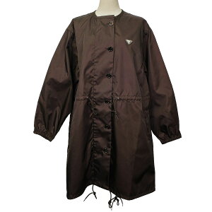 PRADA �v���_ ���C���R�[�g Re-Nylon �_�[�N�u���E�� �i�C���� #36 �V���o�[���� 292285_1WQ8_F0003_S_000 �V�i(PRADA Raincoat Re-Nylon Dark Brown Nylon Silver HW 292285_1WQ8_F0003_S_000[BRAND NEW][Authentic])