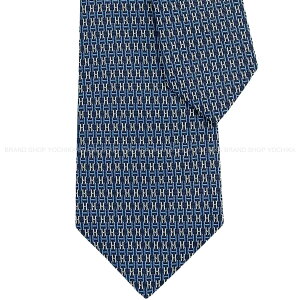 HERMES �G�����X �A���W�b�v �}����/�A�Y�[��/�� (�z���C�g) �V���N100�� H339239T02 �l�N�^�C �V�i(HERMES Unzip Marine/Azur/Blanc (White) Silk100% H339239T02 tie[BRAND NEW][Authentic])