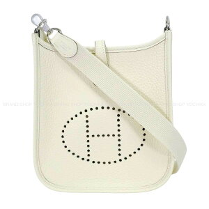 HERMES �G�����X �G������(�G�u����) 16 TPM �N���[�� �g�������N���}���X �V���o�[���� �V�����_�[�o�b�O K���� �V�i(HERMES Evelyne 16 TPM Cream Taurillon Clemence Silver HW Shoulder bag[BRAND NEW][Authentic])