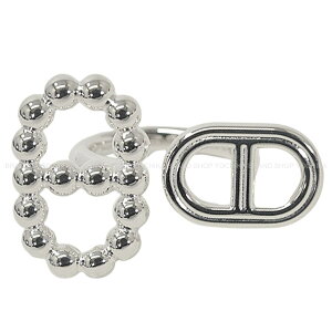 HERMES �G�����X �V�F�[�k�_���N�� �A���A2 �V���o�[ �V���o�[925 (SV925 Ag925) 11�� (#51) �����O�E�w�� �V�i(HERMES Chaine D'ancre Alea2 Silver Silver925 (SV925 Ag925) #51 ring[BRAND NEW][Authentic])