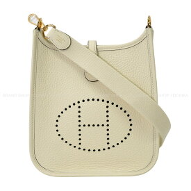 HERMES エルメス エヴリン(エブリン) 16 TPM ショート クリーム トリヨンクレマンス ゴールド金具 ショルダーバッグ K刻印 新品(HERMES Evelyne 16 TPM Short Cream Taurillon Clemence Gold HW Shoulder bag[BRAND NEW][Authentic])