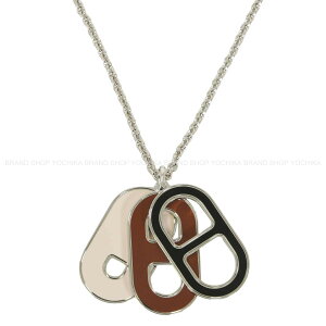 HERMES �G�����X �}�C���� �f�B�[�v �f�����k �V���o�[�v���[�e�b�h/���b�J�[ �V���o�[���� �l�b�N���X �V�i(HERMES Maillon Deep Dune Silver plated/Lacquer Silver HW necklace[BRAND NEW][Authentic])