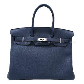 HERMES エルメス バーキン35 ブルーネイビー トゴ シルバー金具 ハンドバッグ W刻印 新品(HERMES Birkin35 Bleu navy Veau Togo Silver HW Handbag[BRAND NEW][Authentic])【あす楽対応】#yochika