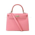 【ご褒美に★】HERMES エルメス ハンドバッグ ケリー25 外縫い ローズコンフェッティ エプソン シルバー金具 新品 (HERMES Handbag Kelly 25 Sellier Rose Confetti Epsom SHW[Brand new][Authentic])【あす楽対応】#yochika