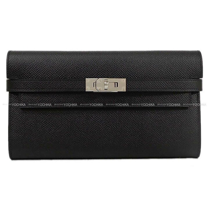 楽天市場】HERMES エルメス ケリーウォレット ロング クラシック 黒 