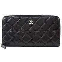 楽天市場】chanel ラウンドファスナー 長財布 黒の通販