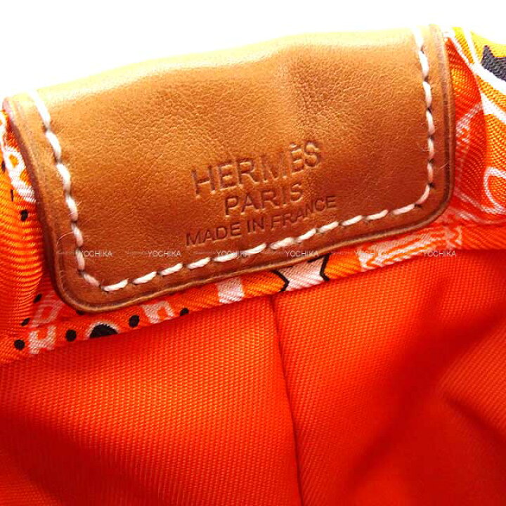 楽天市場】HERMES エルメス フールビ25 オレンジ シルク100％/バレニア 