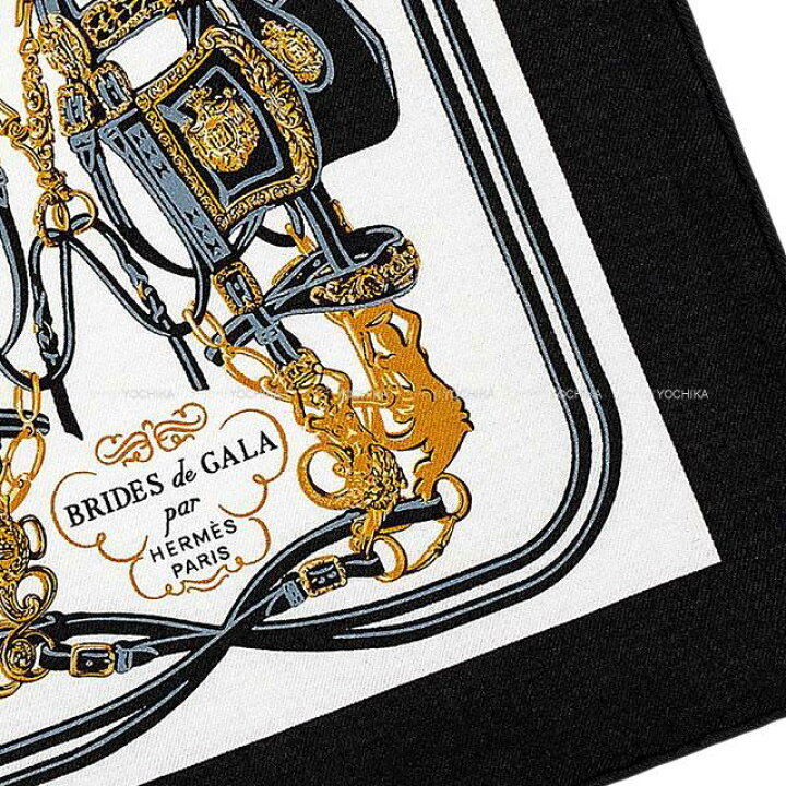 楽天市場】HERMES エルメス カレ20 ナノ ブリッドドゥガラ 黒 