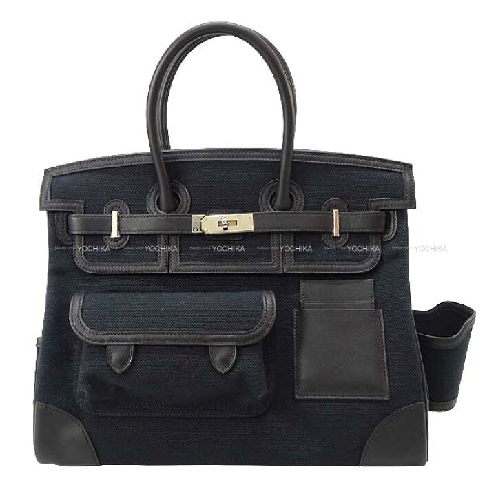 楽天市場】HERMES エルメス バーキン35 カーゴ ポケット 黒 (ブラック 