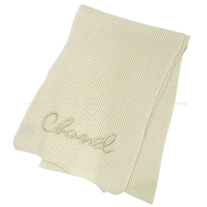 楽天市場】CHANEL シャネル ストール ロゴ 刺繍 スパンコール 白 