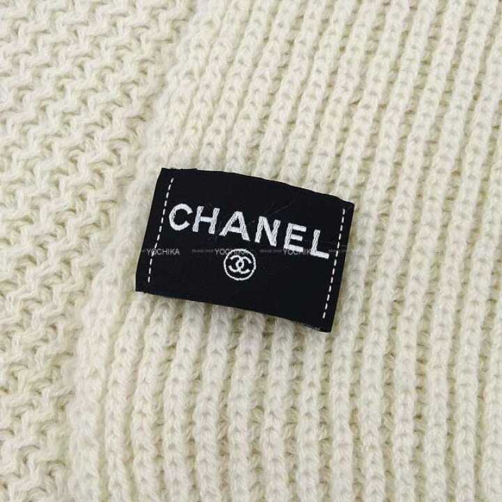 楽天市場】CHANEL シャネル ストール ロゴ 刺繍 スパンコール 白 