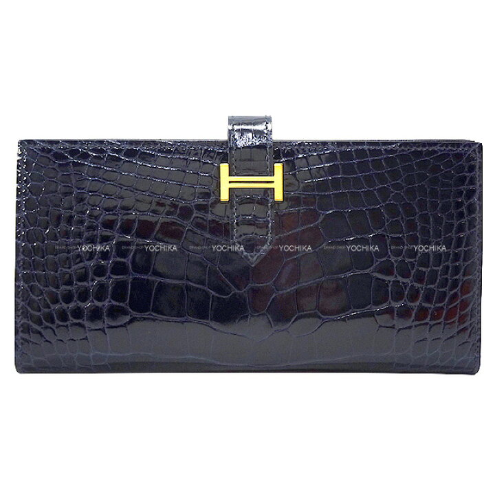 楽天市場】HERMES エルメス ベアンスフレ ブルーマリン クロコダイル 