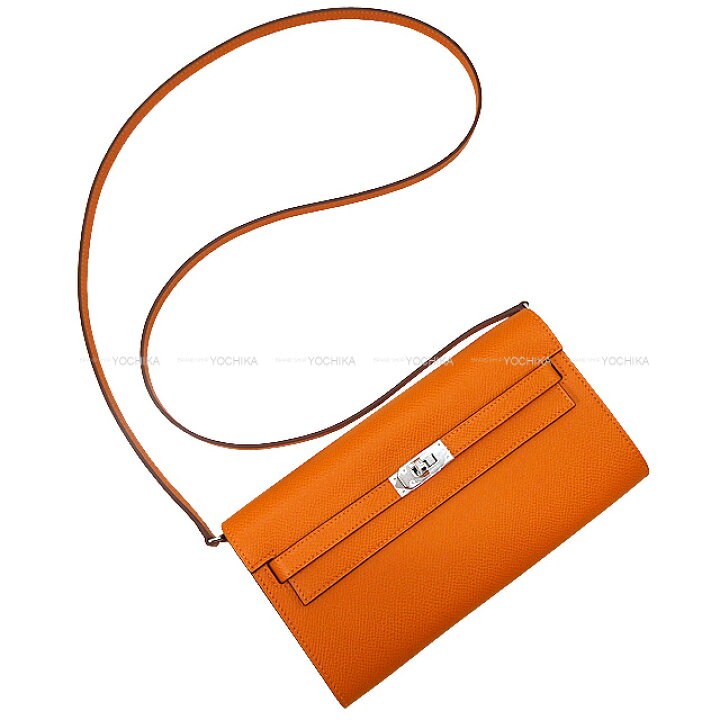 楽天市場】HERMES エルメス ケリーウォレットトゥーゴー オレンジ 