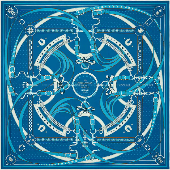 楽天市場】HERMES エルメス カレ140 朝の散歩 バンダナ La Promenade  