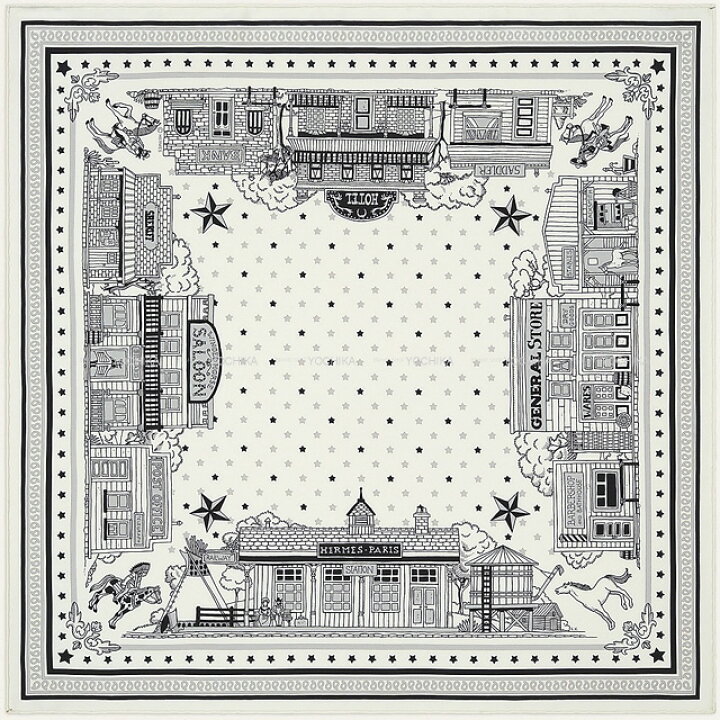 楽天市場】HERMES エルメス カレ55 エルメス パリステーション  