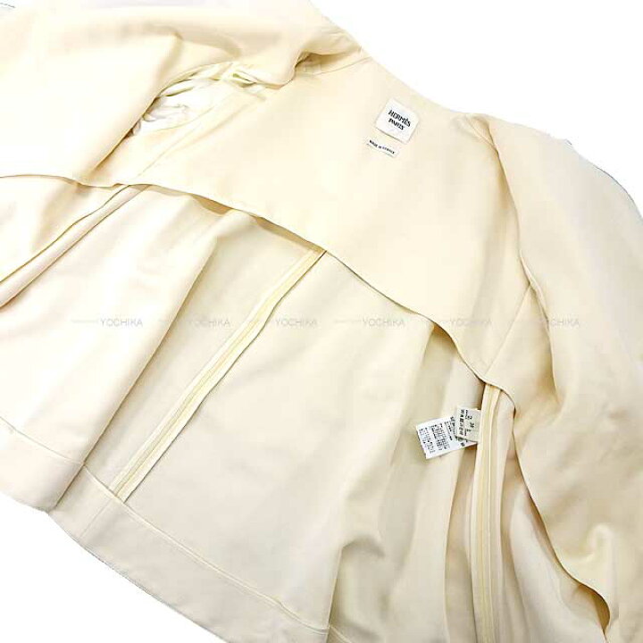 楽天市場】HERMES エルメス ジップアップ #38 クリームイエロー ウール 