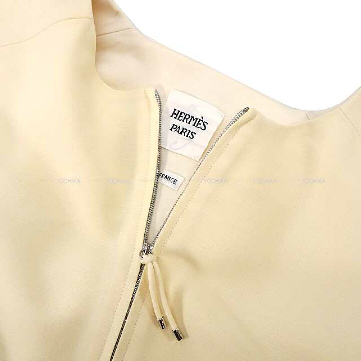 楽天市場】HERMES エルメス ジップアップ #38 クリームイエロー ウール 
