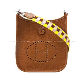 HERMES エルメス エヴリン(エブリン) 16 TPM アマゾン マキシカドリーユ ゴールド/ジョーヌシトロン/ルージュアッシュ 新品(HERMES Evelyne 16 TPM Amazon Maxi Quadrille Gold/Jaune Citron/Rouge H[BRAND NEW][Authentic])【あす楽対応】#よちか