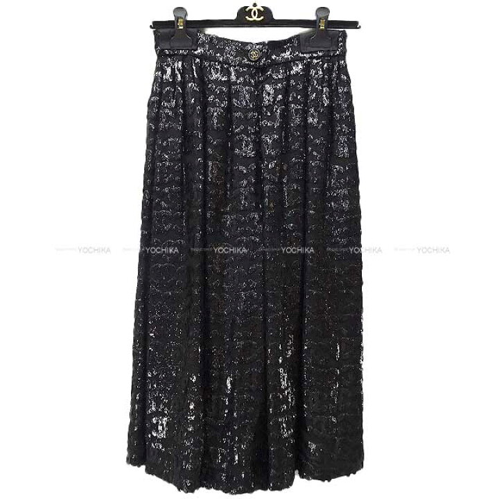 楽天市場】CHANEL シャネル ワイドパンツ ココマークボタン付き #34 黒 