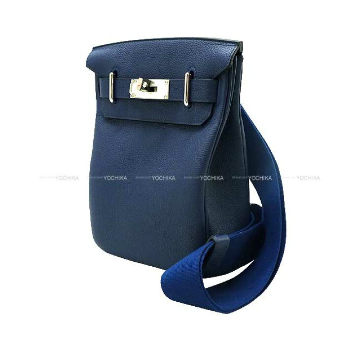 楽天市場】HERMES エルメス アッカド PM ブルーネイビー トゴ シルバー  
