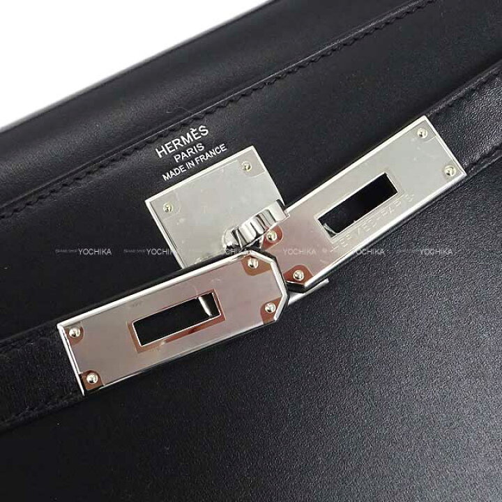 楽天市場】HERMES エルメス ケリー28 外縫い 黒 (ブラック) ボックス 