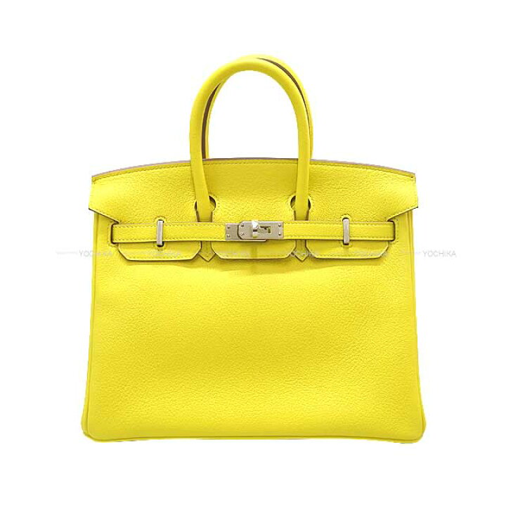 楽天市場】HERMES エルメス バーキン25 ヴェルソ ライム/ブルー 