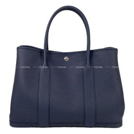 HERMES エルメス ガーデンパーティ 36 PM ブルーインディゴ ネゴンダ シルバー金具 トートバッグ B刻印 新品(HERMES Garden Party 36 PM Blue Indigo Veau Negonda Silver HW tote bag[BRAND NEW][Authentic])【あす楽対応】#よちか