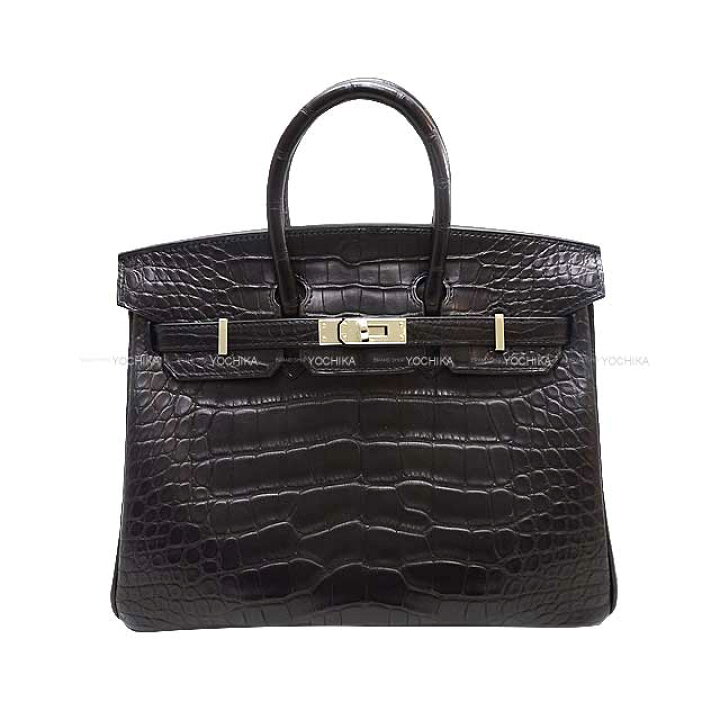 楽天市場】HERMES エルメス バーキン25 黒 (ブラック) クロコダイル 