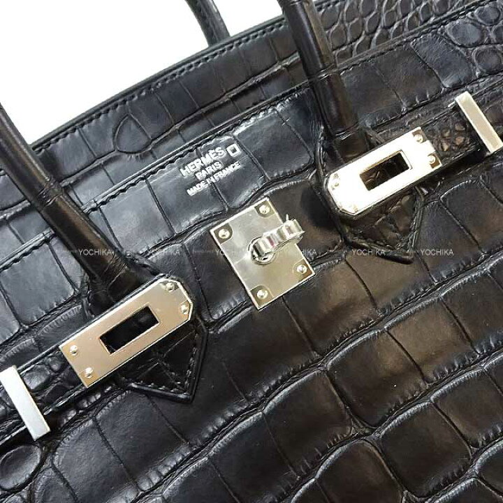 楽天市場】HERMES エルメス バーキン25 黒 (ブラック) クロコダイル 