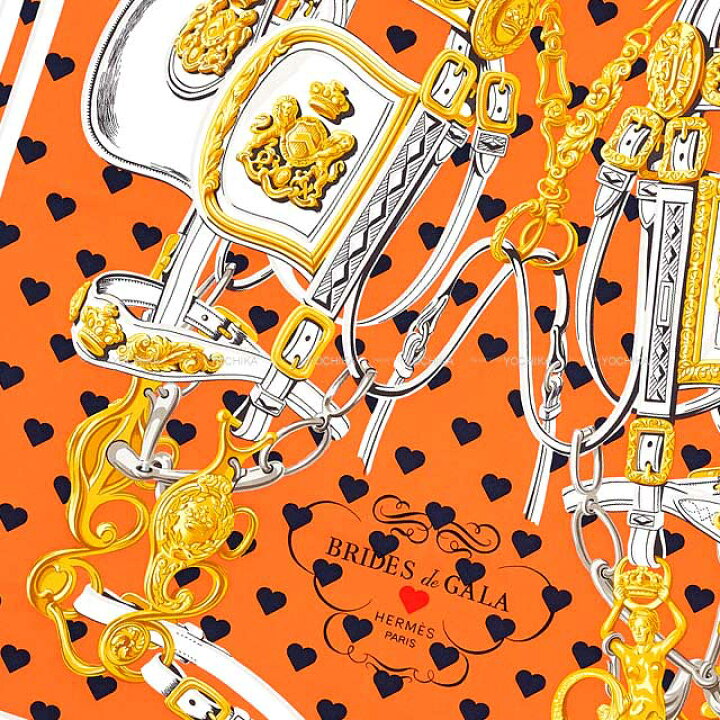 楽天市場】HERMES エルメス カレ90 ブリッド ドゥ ガラ ラブ ハート柄 