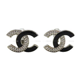 CHANEL シャネル ココマーク ラインストーン 黒 (ブラック)/シルバー シルバー金具 ABB931 イヤリング 新品(CHANEL COCO Mark Rhinestone Noir (Black)/Silver Silver HW ABB931 earrings[BRAND NEW][Authentic])【あす楽対応】#よちか