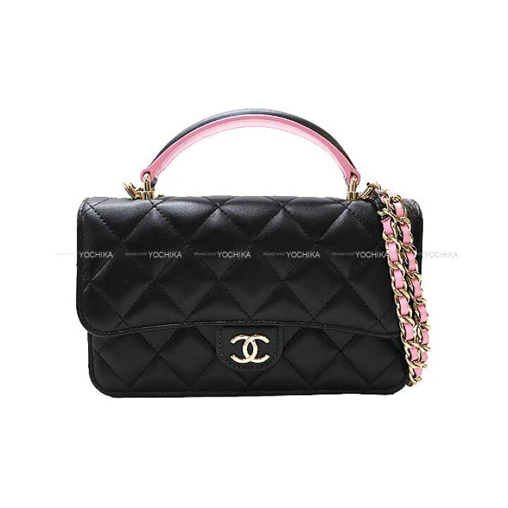 楽天市場】CHANEL シャネル ミニマトラッセ フラップ チェーン 黒  