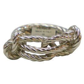 HERMES エルメス コルダージュ ロープ リング #62 シルバー メタル シルバー金具 リング・指輪 新品未使用(HERMES Cordage Rope Ring Silver Metal Silver HW ring[EXCELLENT][Authentic])【あす楽対応】#よちか