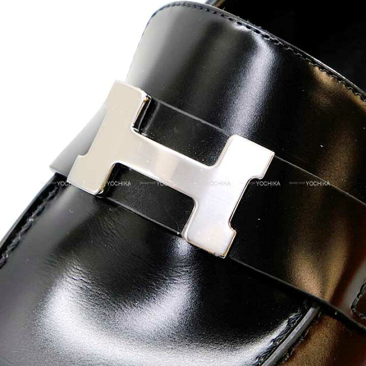 楽天市場】HERMES エルメス モカシン フォーブル #36 1/2 黒 (ブラック 