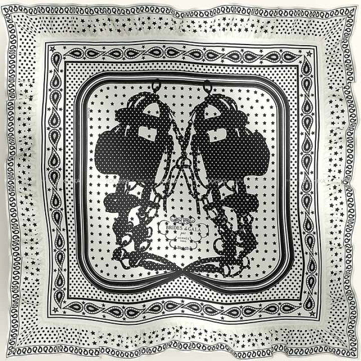 楽天市場】HERMES エルメス カレ70 フリル ブリッド ドゥ ガラ  