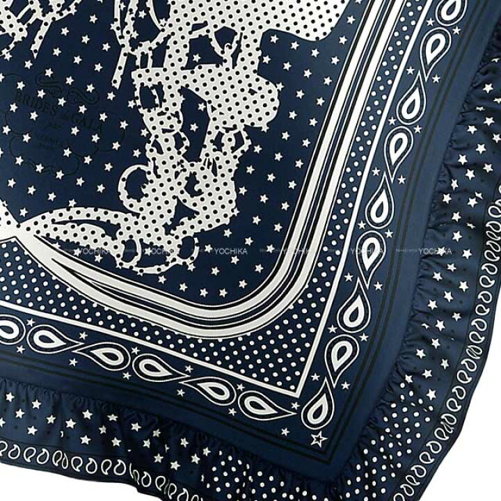 楽天市場】HERMES エルメス カレ70 フリル ブリッドドゥガラ バンダナ 
