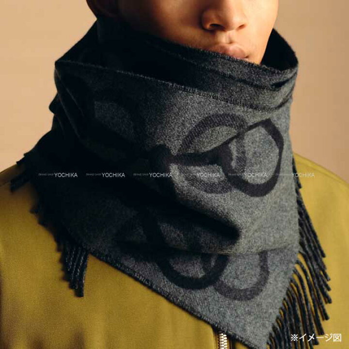 楽天市場】HERMES エルメス エニーモール フランネルグレー/黒  