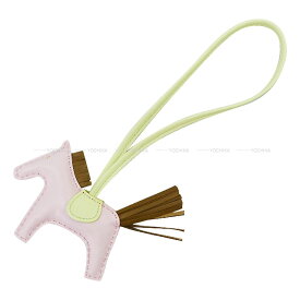 HERMES エルメス ロデオ PM ローズダーリン/ジョーヌミルトン/クラフト アニョーミロ(ラム) バッグチャーム K刻印 新品(HERMES Rodeo PM Rose Darling/Jaune Milton/Kraft Agneau Milo bag charm[BRAND NEW][Authentic])