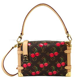 2025年春夏 LOUIS VUITTON ルイ・ヴィトン LV×TM サイドトランク MM 村上隆 ブラウン モノグラムチェリー ゴールド金具 M14278 ショルダーバッグ 新品未使用(2025SS LOUIS VUITTON LV×TM Side Trunk MM Takashi Murakami Brown Monogram Cherry Shoulder bag)