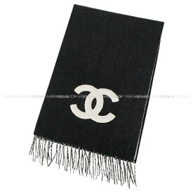2024年秋冬 CHANEL シャネル リバーシブル シアリング ココマーク フリンジ 黒 (ブラック)/白 (ホワイト) カシミヤ/ムートン AAA557 マフラー 新品未使用(2024AW CHANEL Reversible Shearling COCO Mark Fringe Noir (Black)/Blanc (White) Cashmere/Mouton AAA557 muffler)