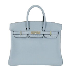 HERMES エルメス バーキン25 ブルーリン (ブルーラン) スイフト シルバー金具 ハンドバッグ K刻印 準新品(HERMES Birkin25 Bleu Lin Veau Swift Silver HW Handbag[ALMOST NEW][Authentic])