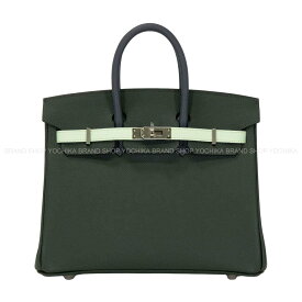 HERMES エルメス バーキン25 トリコロール ヴェールフォンセ/アルドワーズ/ヴェールペパーミント エプソン シルバー金具 ハンドバッグ K刻印 新品(HERMES Birkin25 Tricolor Vert Fonce/Ardoise/Vert Peppermint Veau Epsom Silver HW Handbag[BRAND NEW][Authentic])